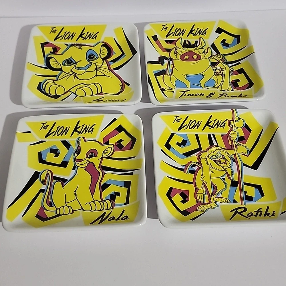 Disney Funko Set Of 4 The Lion King Decorative Plates Set